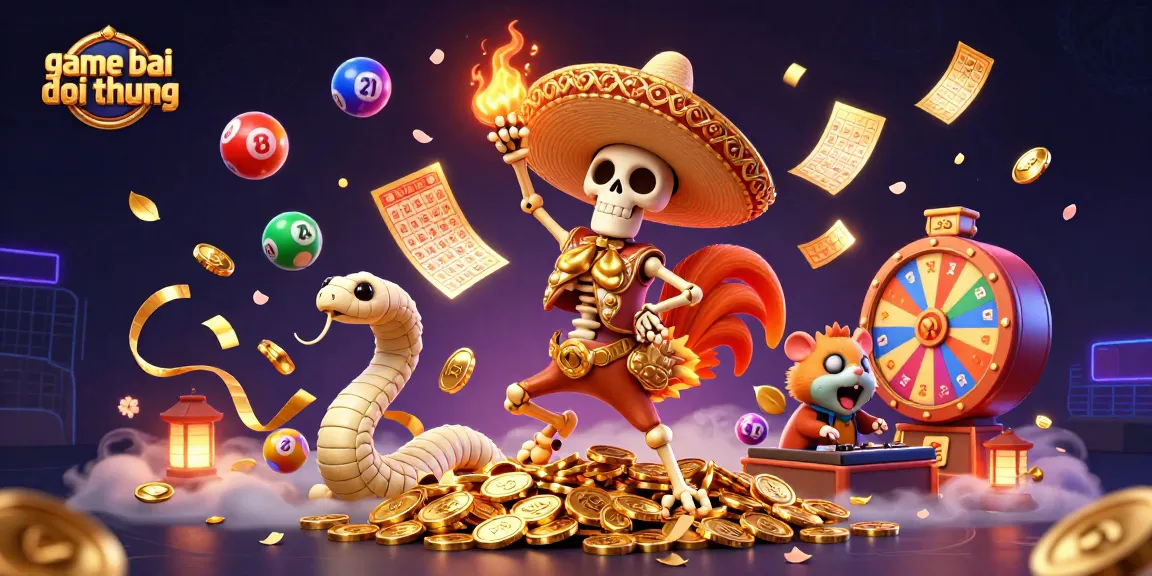 Engage with the vibrant game bai doi thuong scene featuring a lively mariachi rooster and colorful elements in action.
