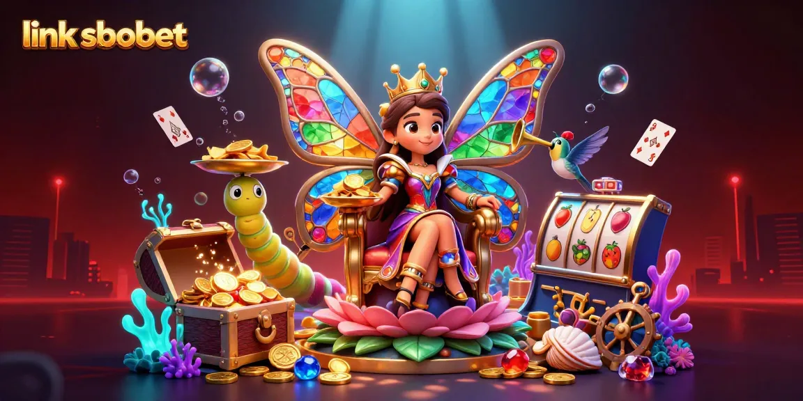 Engage with link sbobet to access vibrant casino themed illustration showcasing a captivating scene of rich, colorful 3D characters.